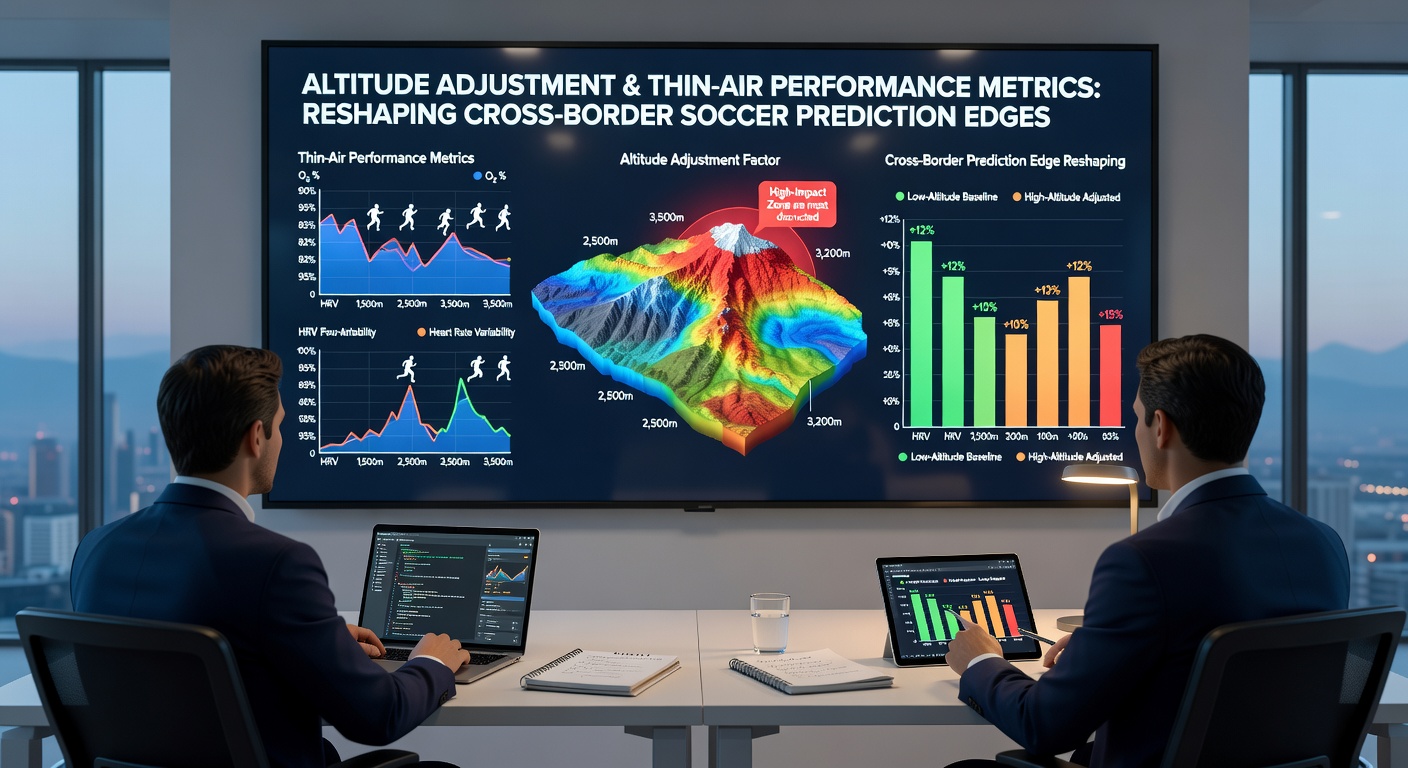Data visualization of soccer performance metrics comparing sea-level and high-altitude matches
