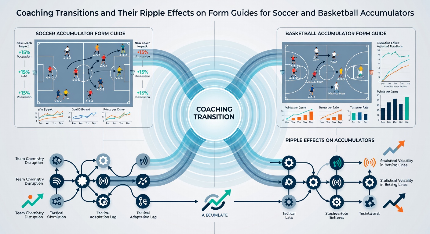 Comparison charts showing post-coaching transition performance shifts across soccer and basketball