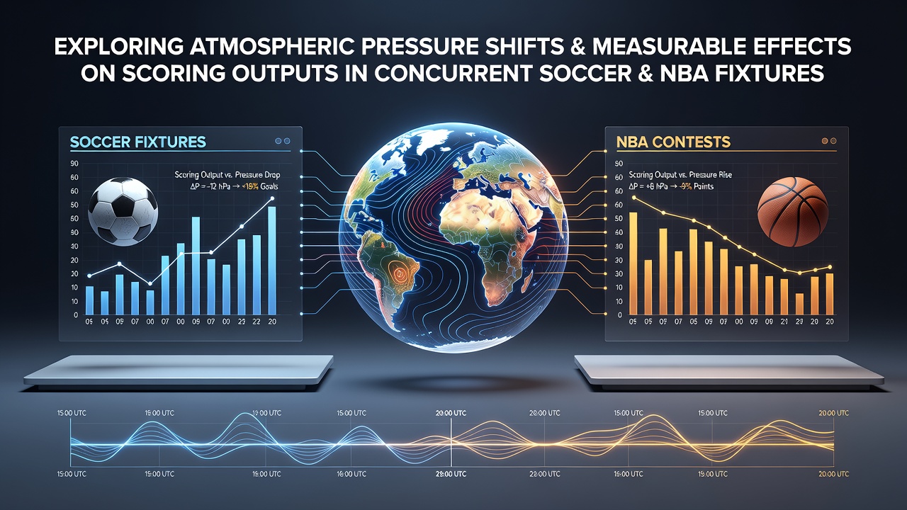 Atmospheric pressure monitoring equipment alongside soccer and basketball venues during overlapping match schedules