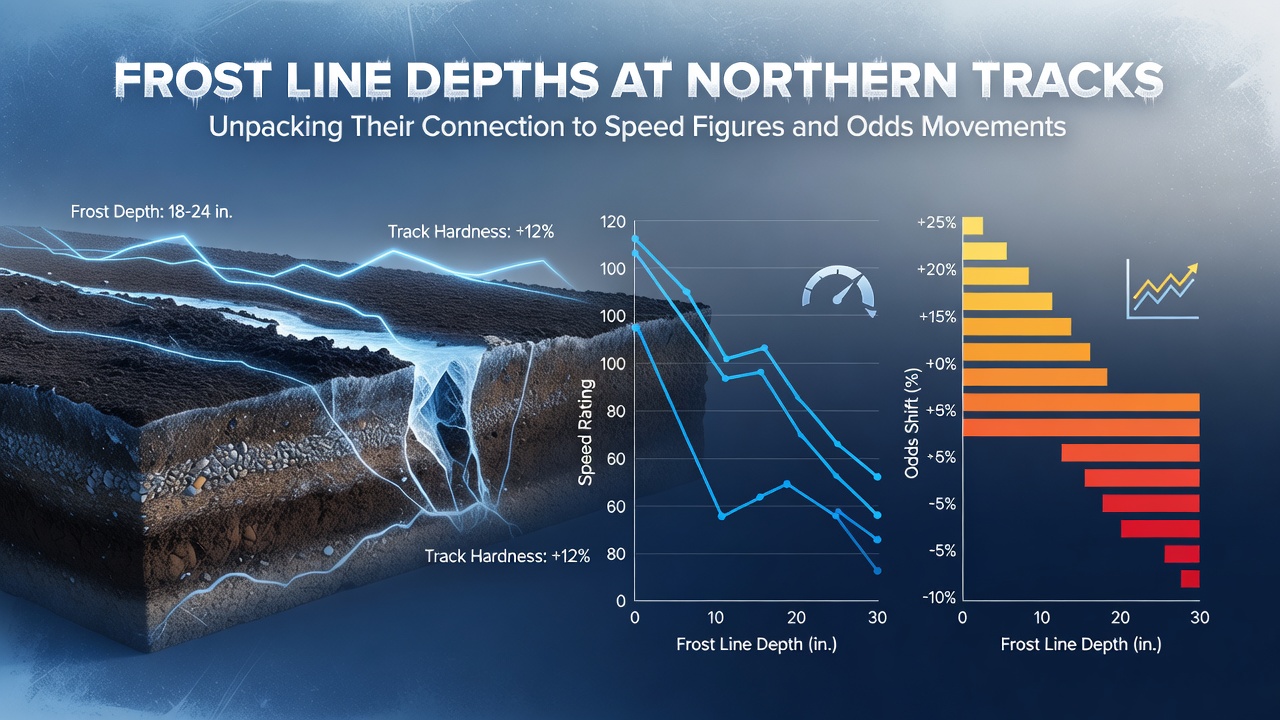 Winter racing card with speed figure charts and odds movement graphs at a northern track