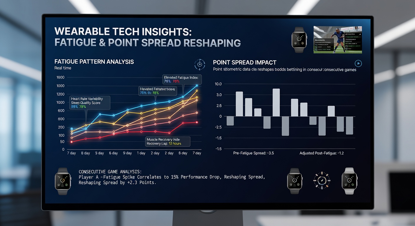 Data dashboard displaying fatigue scores and their impact on basketball performance projections